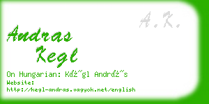 andras kegl business card